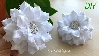 🌺ШИКАРНЫЕ Банты в школу 🌺Цветы из ленты Своими руками🌺  Канзаши мастер класс /DIY/Bow/Arco/