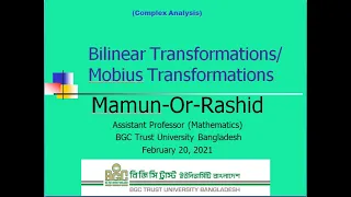 Bilinear Transformations/Mobius transformations: problems and solutions