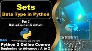 Set in Python | set() Functions & Methods | Part 2 | Python 3 Online Course (A to Z ) in Hindi #46