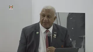 Fijian Prime Minister delivers address at Climate Front Liners event at PandaHub WWF Pavilion