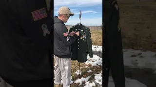 Veteran burns uniform