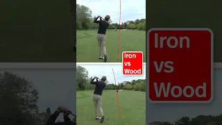 Difference between Iron and Wood setup and swing - Golf explained #shorts