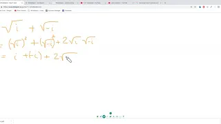 Solving: sqrt(i) + sqrt(-i)