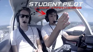 Student Pilot Landing A PA28