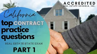 Top Questions for Contracts Part 1 | California Real Estate Exam Practice Questions