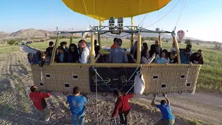 Hot Air Balloon Landing