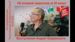 Атомная энергетика - проблемы, риски, отходы. Выступление Андрея Ожаровского.