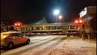 BEAST FROM THE EAST at Gillingham Level Crossing!