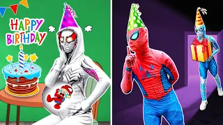 SUPERHERO All Story2 || Team Spiderman secretly organize a memorable Birthday for PREGNANT SPIDER
