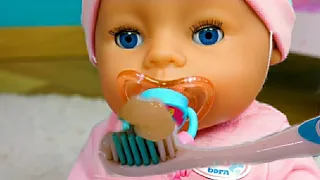 Baby Annabelle Doll with a toothbrush | Baby bon video for kid