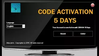 NEW CODE ACTIVATION ATLAS IPTV V3 PC 2018