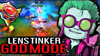 Lens Tinker - God Mode 15 Year old Crazy Tinker Spammer | Dota 2 Tinker Gameplay |