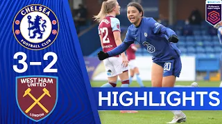 Chelsea 3-2 West Ham | Sam Kerr Scores First Chelsea Hat-Trick | Women's Super League Highlights