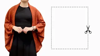 ⭐️Very easy Rectangle cape cutting and stitching | Step by step sewing tutorial for beginners