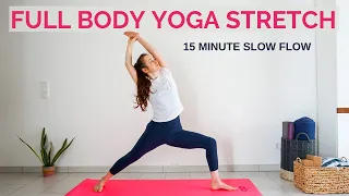 15 min Yoga Stretch For FLEXIBILITY | Full Body Slow Flow | Tension and Stiffness Release