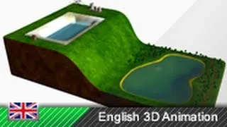 Pumped-storage plant / Pumped-storage hydroelectricity (3D animation)