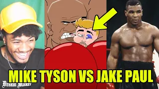 WHO DO YALL GOT WINNING?! - Jake Paul Fights Mike Tyson Animation (Reaction)