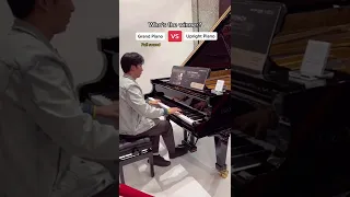 Grand piano VS upright piano #shorts