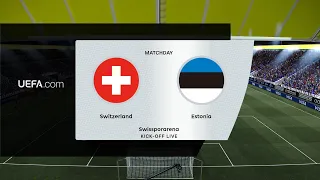 Switzerland vs Estonia | Swissporarena | International Friendly | PES 2021