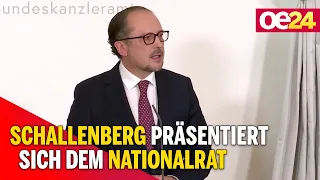 Kanzler Schallenberg präsentiert sich dem Nationalrat