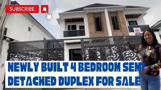 House for Sale in Lekki, Lagos Nigeria; Newly Built 4 Bedroom Semi Detached Duplex for Sale in Lekki