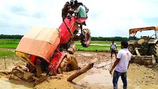 Mahindra Yuvo 585 4wd Danger mud Mahindra Arjun Novo 655 help | Tractor video