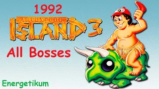 Adventure Island III - all bosses (все боссы) [NES]