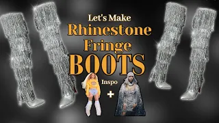 Let's Make Rhinestone Fringe Boots | Inspo Beychella Boots + Balmain Summer Renaissance Dress