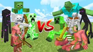 1 MUTANT CREATURE vs 200 MOBS in Minecraft Mob Battle