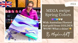 #024 MEGA SWIPE with Spring Colors 💜💙🩵💛🤍 #fluidart