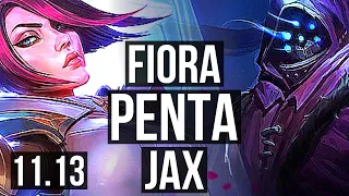 FIORA vs JAX (TOP) | Penta, 68% winrate, 6 solo kills | NA Master | v11.13