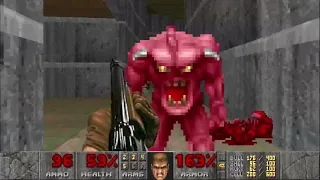 Doom 1993 E1M5 (Phobos Lab) Nightmare 100% Items, kills, and secrets.