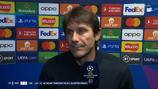 "We can do much better" Antonio Conte reflects on Spurs' performance over two-legs vs AC Milan