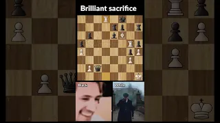 Brilliant sacrifice 🥶 | Chess tactics