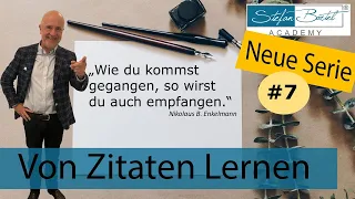 Zitat Enkelmann Wie du kommst gegangen so wirst du auch empfangen.