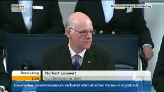 Bundestag: Ergebnis der Wahl des Bundestagspräsidenten & Rede von Norbert Lammert am 22.10.2013