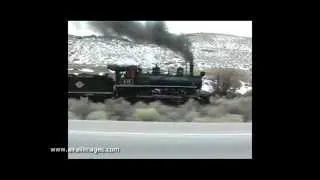 Nevada Northern Railway No. 40 Steams Into the Night