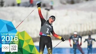 Nordic Combined - Tim Kopp (GER) wins Men's gold | Lillehammer 2016 Youth Olympic Games