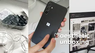 📦 samsung a34 | aesthetic unboxing and review