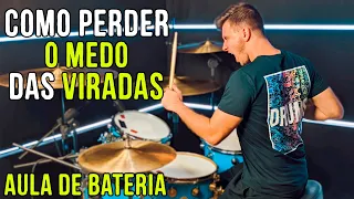 COMO PERDER O MEDO DAS VIRADAS? AULA DE BATERIA (BRUNO DRUM)