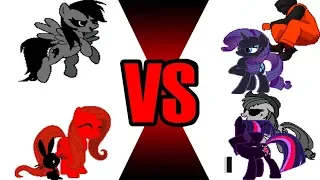 New WinMugen Coruscation - Team Dreamy Rainbow (1P) vs Team Nightmare Rarity (1P) (Mirror 2)