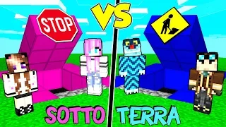 CASA SOTTO TERRA MASCHI CONTRO FEMMINE SU MINECRAFT!!