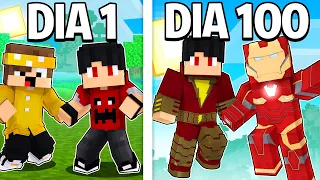 SOBREVIVI 100 DIAS NO MUNDO DE HERÓIS DO MINECRAFT O FILME