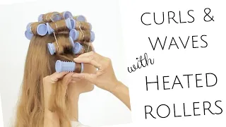 Curling with hot rollers. Use your hair rollers & create corkscrew curls & Hollywood waves