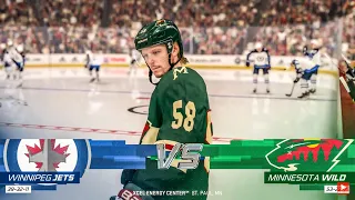 Winnipeg Jets vs Minnesota Wild 11/23/2022 NHL 23 Gameplay