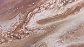 [32] Large cells Swipe Technique using Owatrol as Pouring Medium on 20x20cm Canvas| Fluid Art