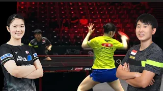 Singapore Smash 2023 : Miyuu Kihara's speed outclassed Zhou Jingyi. Top points from different angles