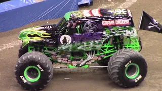 Grave Digger Monster Truck Doing Crazy Donuts