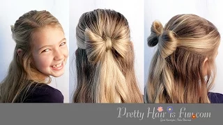 CUTE HAIR BOW 🎀 HAIRSTYLE TUTORIAL!!