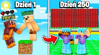 Przetrwaliśmy 250 DNI z BOBO na JEDNYM BLOKU i ZROBILIŚMY TO… w Minecraft! 😱